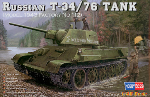 

Сборная модель HobbyBoss 1/48 Russian T-34/76 Tank ( Model 1943 Factory No.112 ) 84808