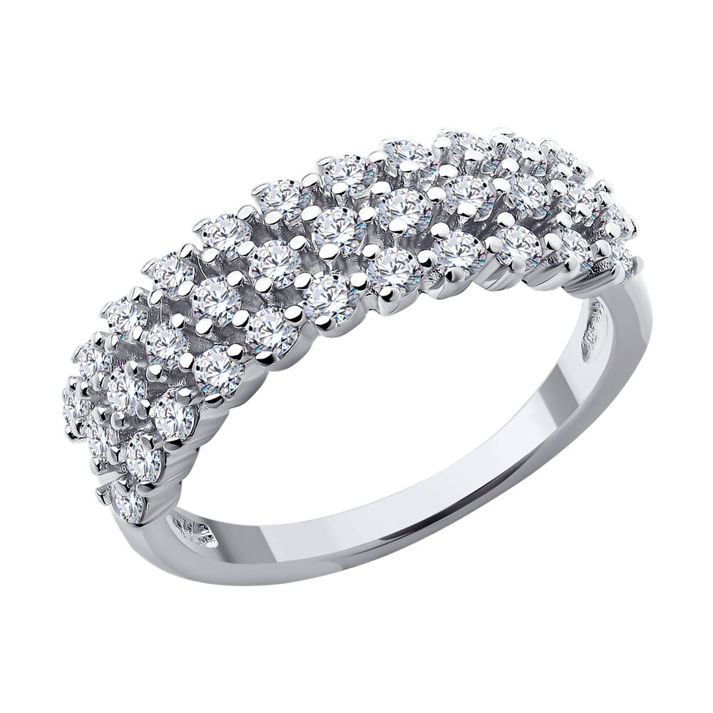

Кольцо из серебра р. 17 SOKOLOV 94014101-91, фианит, 94014101-91