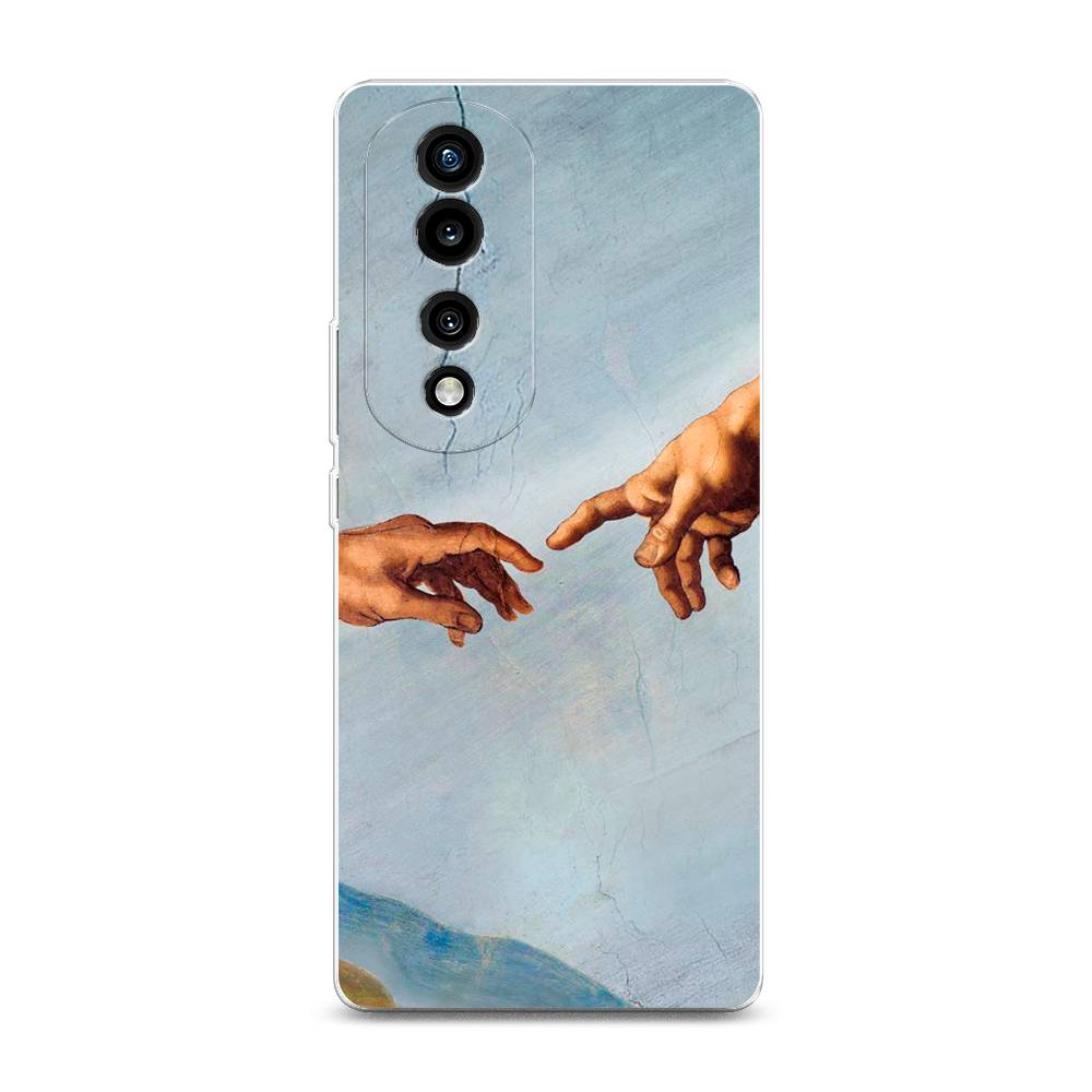 фото Силиконовый чехол "сотворение адама" на honor 70 pro awog