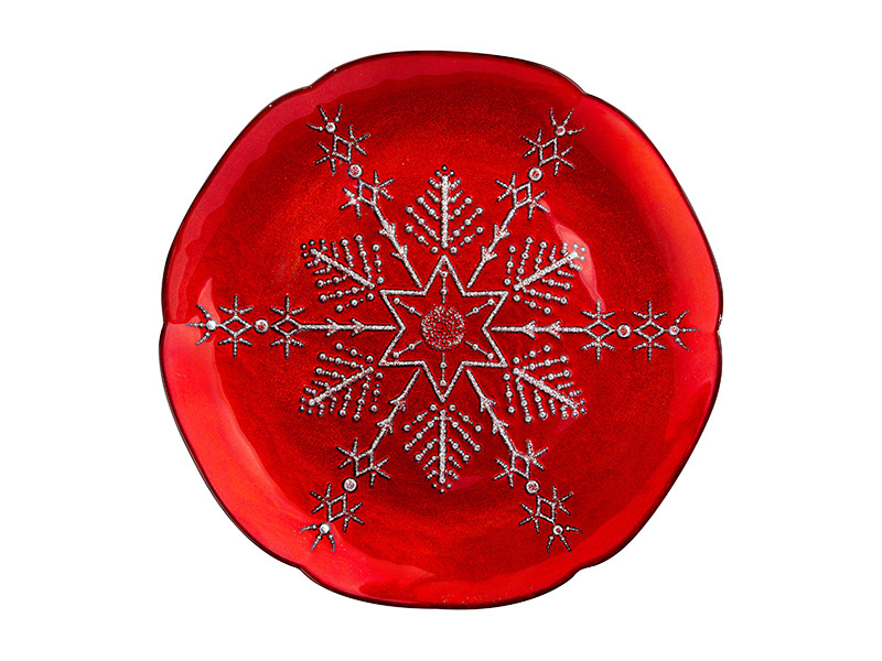 

Блюдо Elan Gallery Снежинка 32x32x2cm Red-Silver 120802, Красный, Снежинка