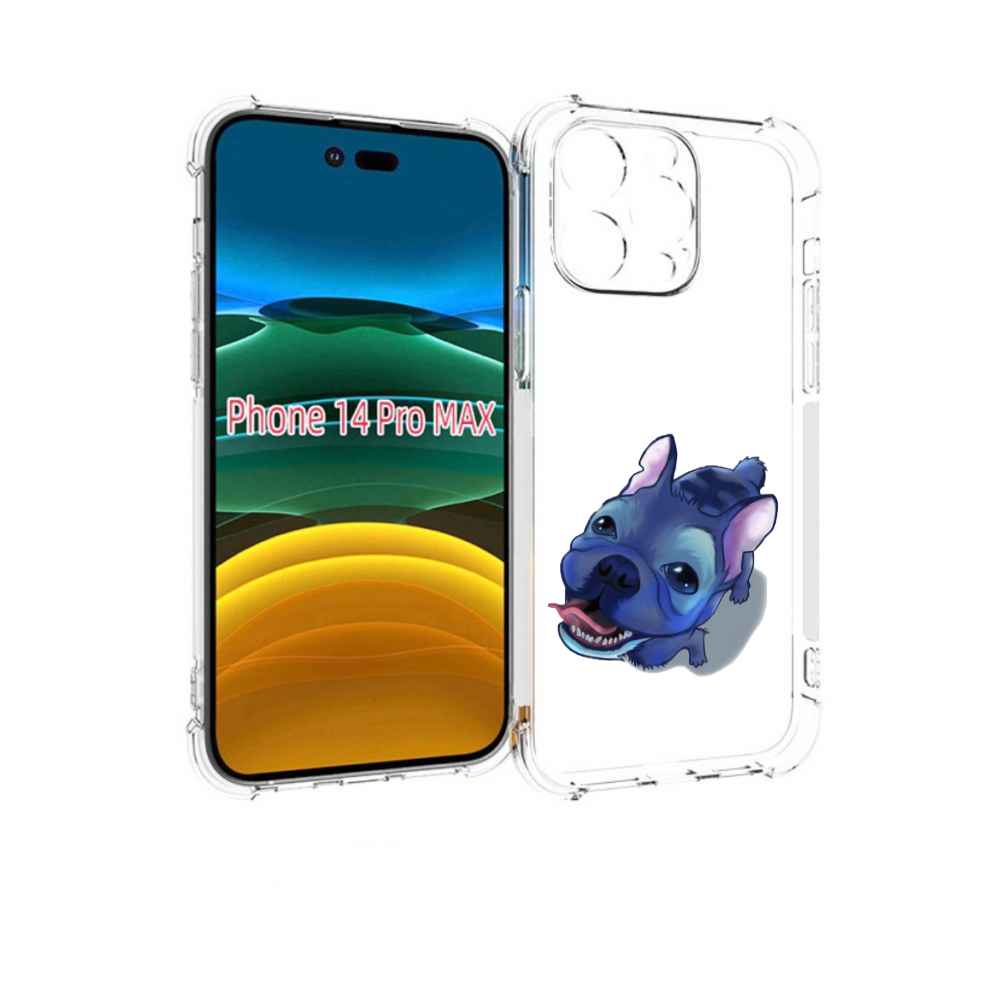 

Чехол MyPads Синий Пес для iPhone 14 Pro Max, Прозрачный, Tocco