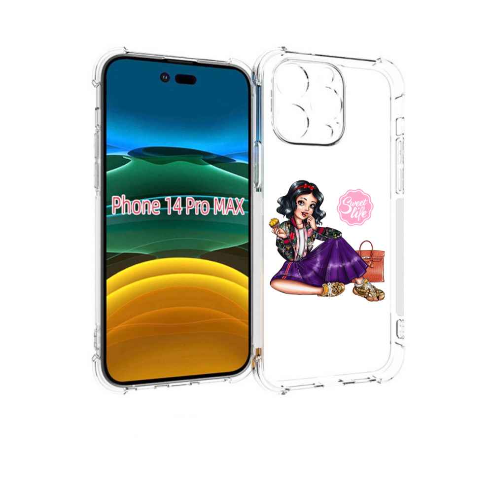 

Чехол MyPads Сладкая-жизнь женский для iPhone 14 Pro Max, Прозрачный, Tocco