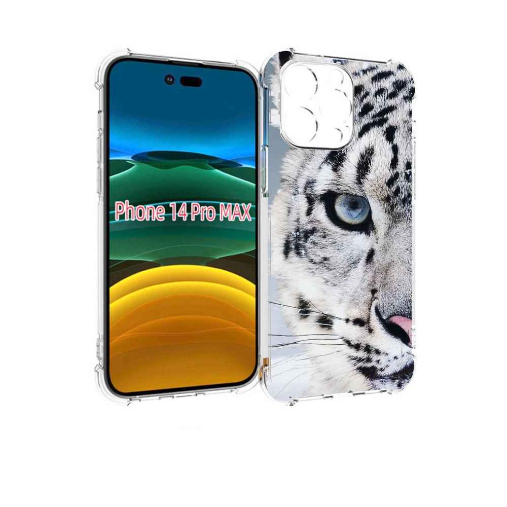 

Чехол MyPads Снежный-барс для iPhone 14 Pro Max, Прозрачный, Tocco