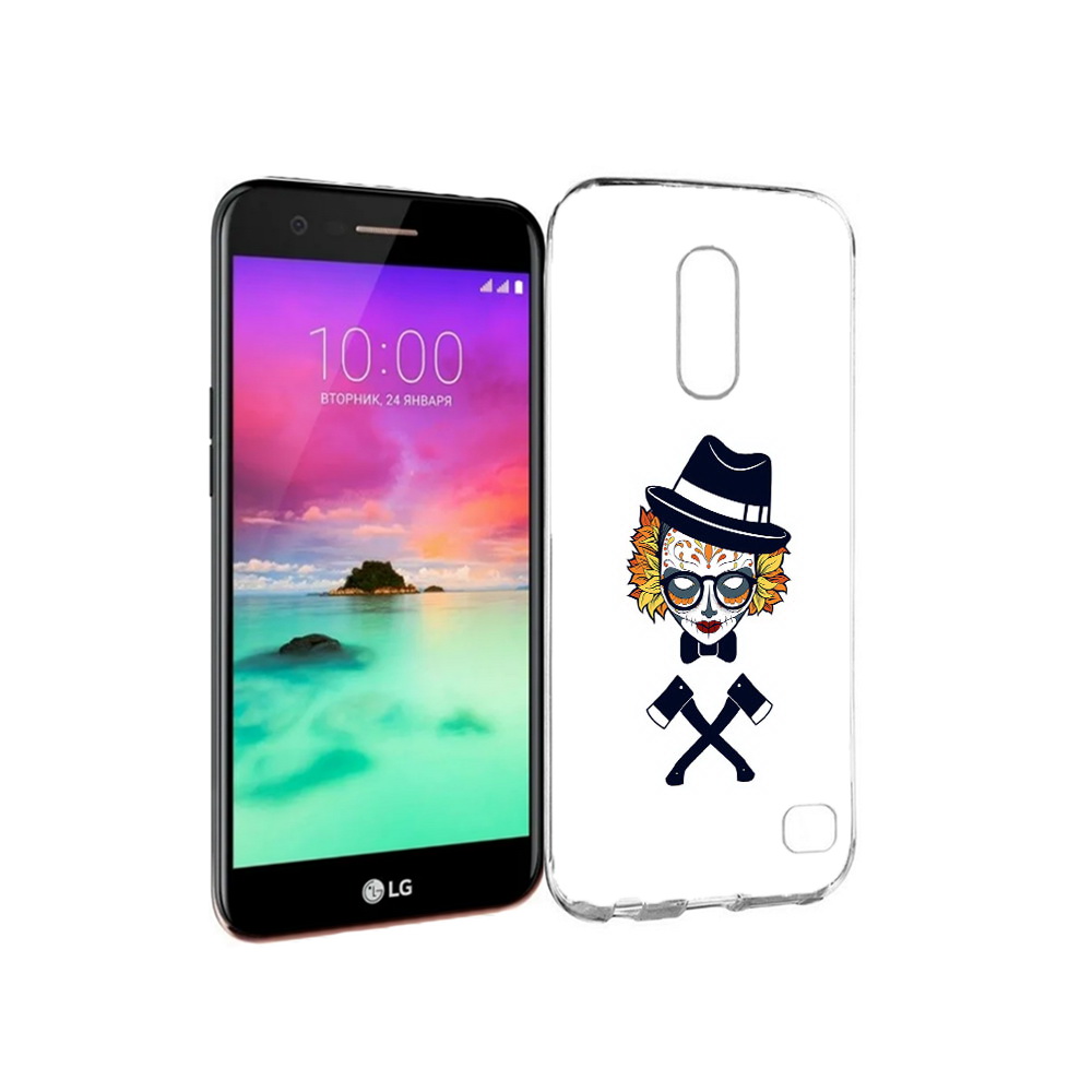 

Чехол MyPads Tocco для LG K10 (2017) девушка в маске с топорами рисунок (PT53386.73.304), Прозрачный, Tocco