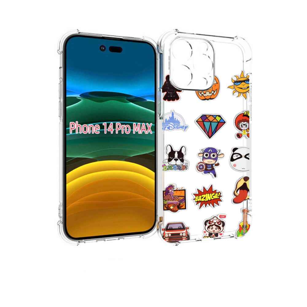 

Чехол MyPads Стикеры-2 для iPhone 14 Pro Max, Прозрачный, Tocco