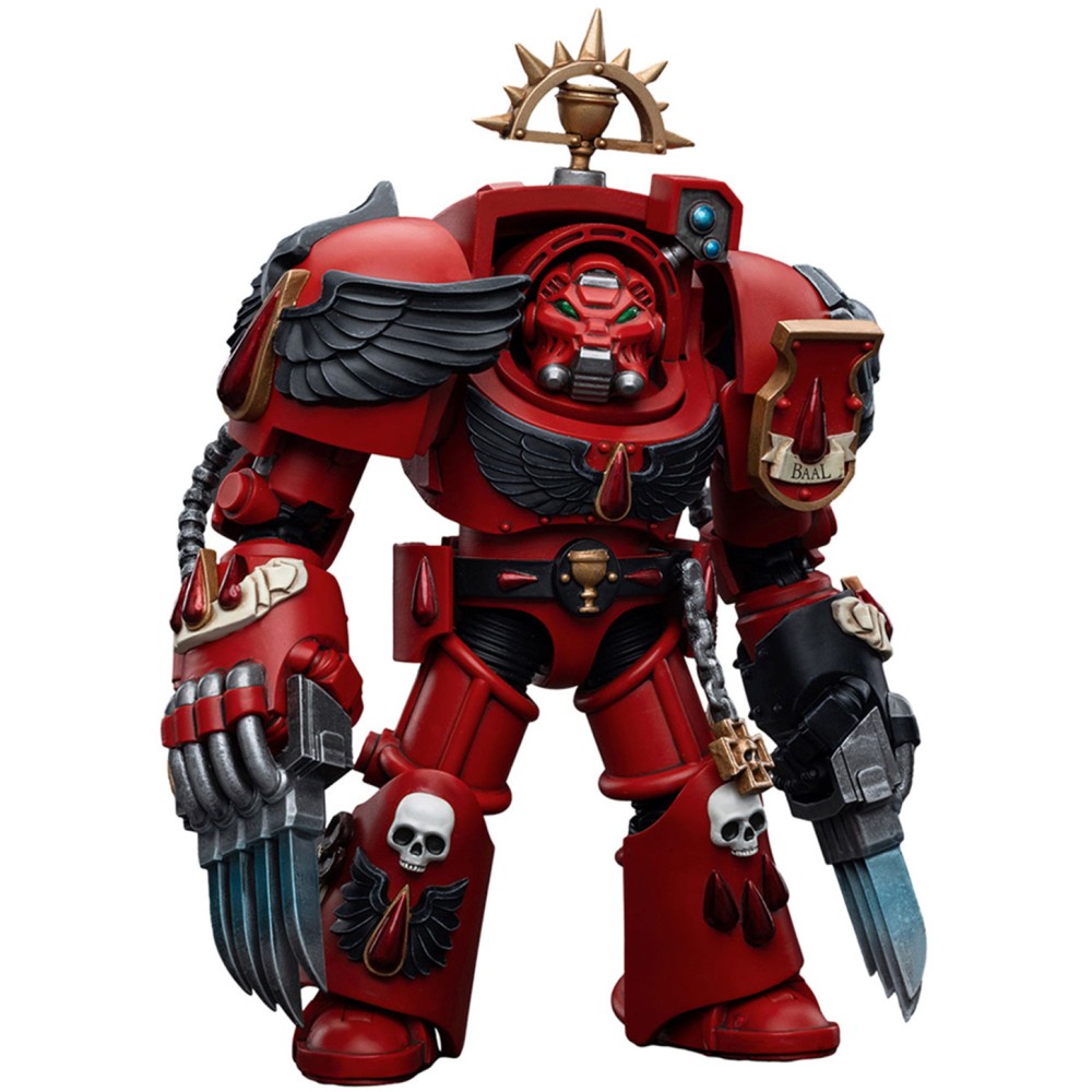 Фигурка JoyToy Warhammer 40K Blood Angels Assault Terminators Brother Tyborel 1:18 JT5529 фигурка joytoy warhammer 40k dark angels intercessors brother nadael 1 18 jt4935