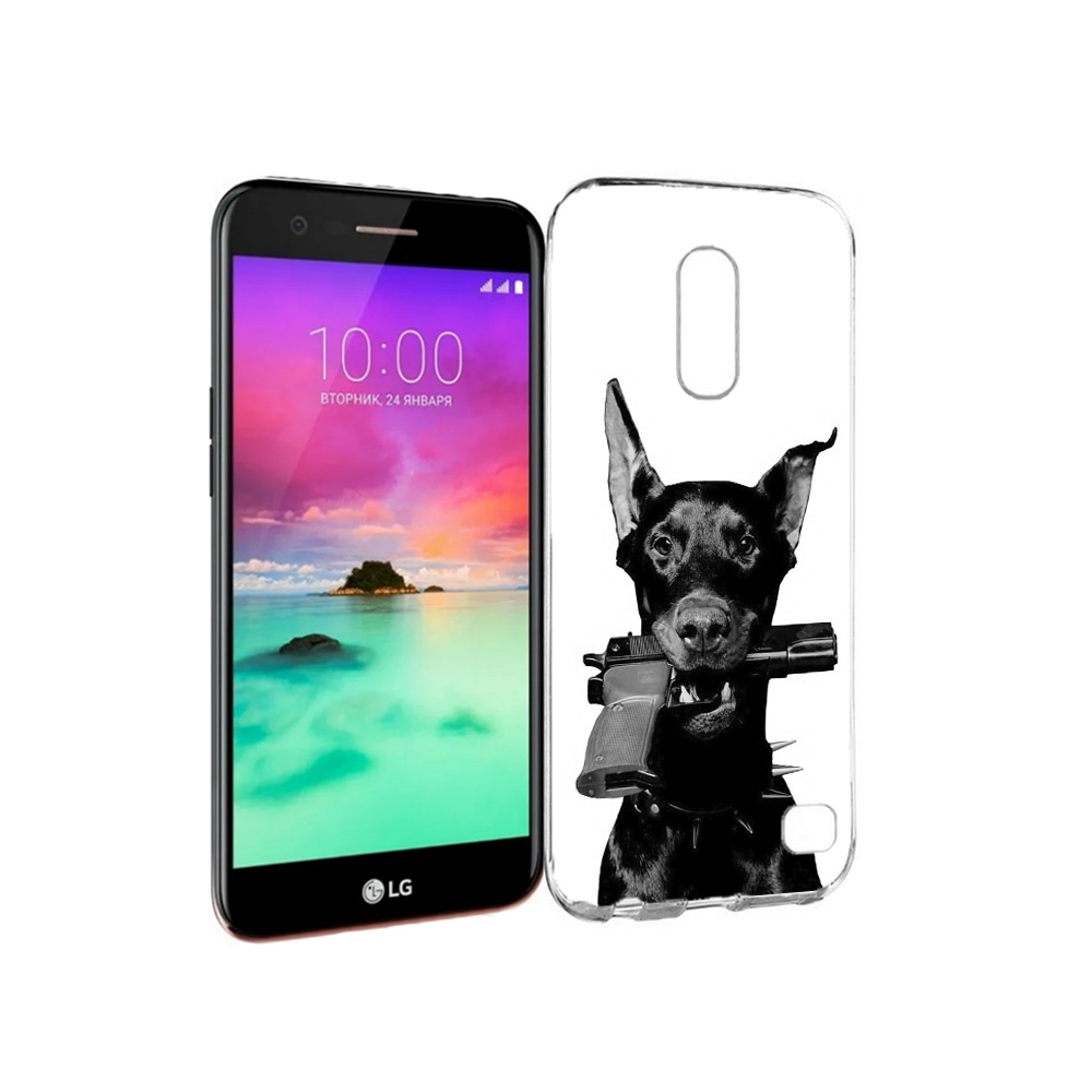 

Чехол MyPads Tocco для LG K10 (2017) доберман с пистолетом (PT53386.73.331), Прозрачный, Tocco