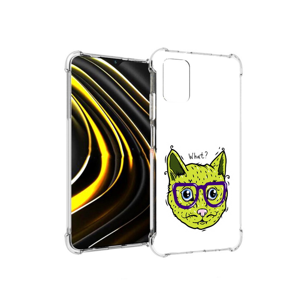 

Чехол MyPads Tocco для Xiaomi Poco M3 Зеленый кот (PT156204.280.86), Прозрачный, Tocco
