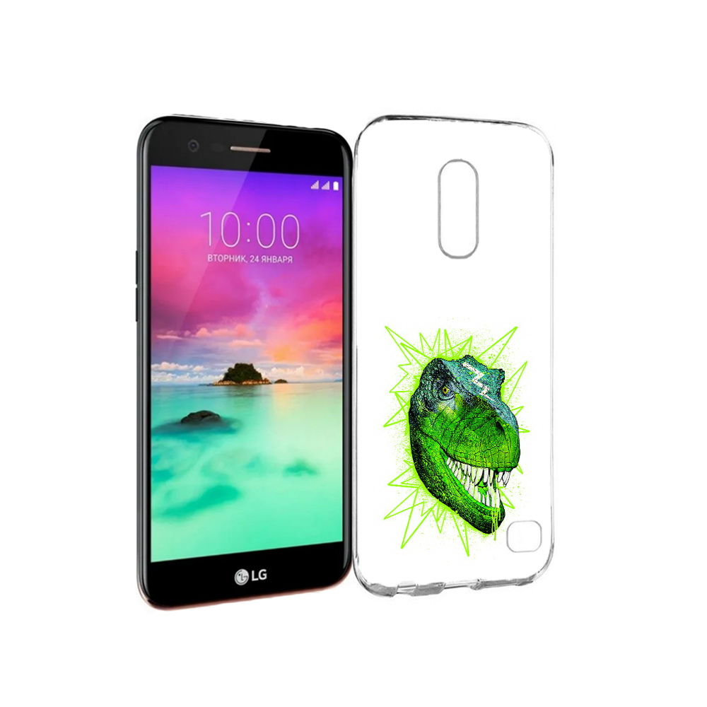 

Чехол MyPads Tocco для LG K10 (2017) зеленый динозавр (PT53386.73.358), Прозрачный, Tocco