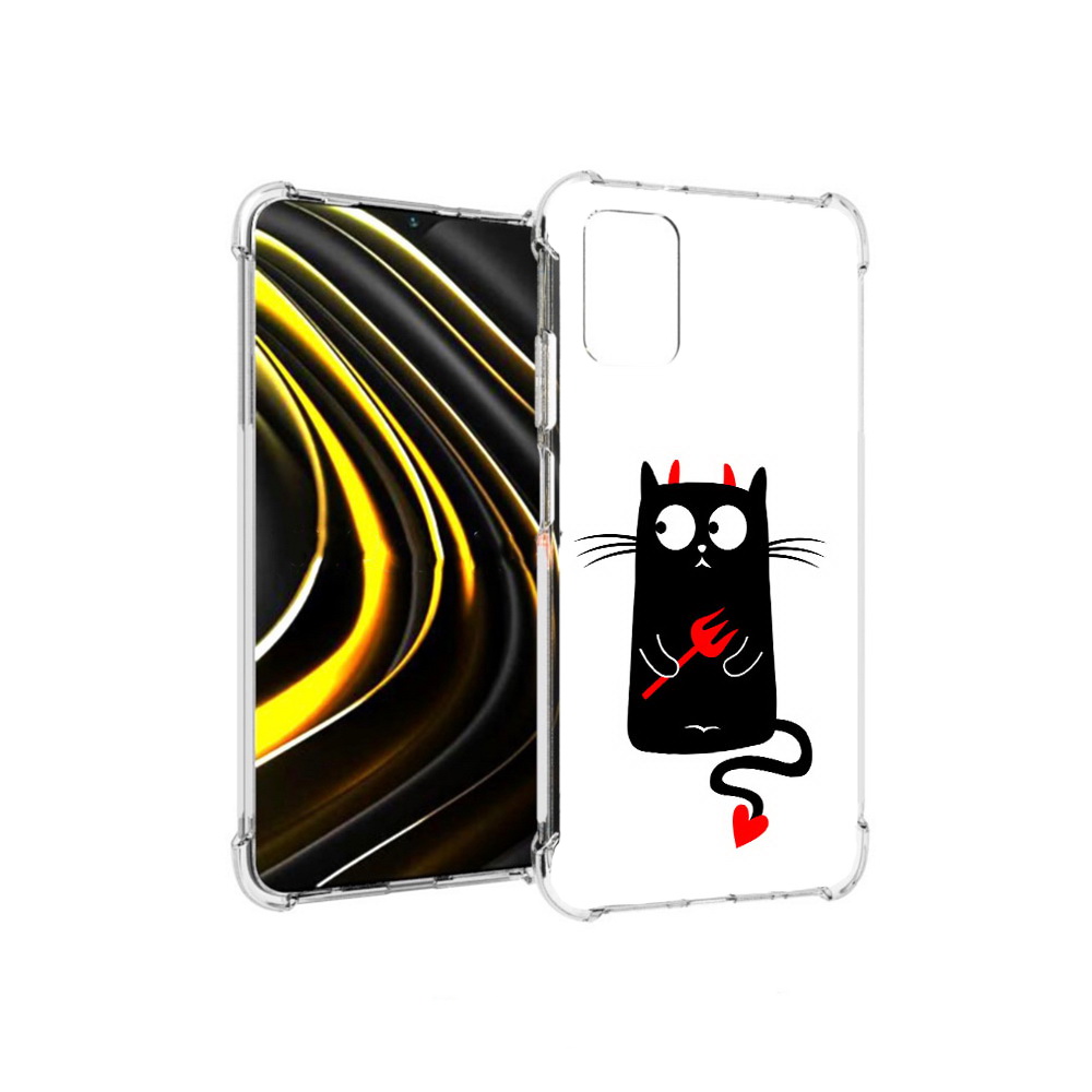 

Чехол MyPads Tocco для Xiaomi Poco M3 Кот демон (PT156204.280.97), Прозрачный, Tocco