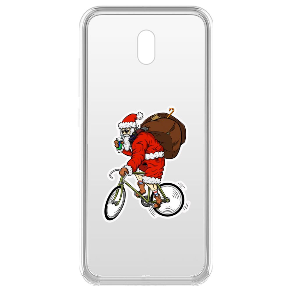 фото Чехол-накладка krutoff clear case санта-курьер для xiaomi redmi 8a