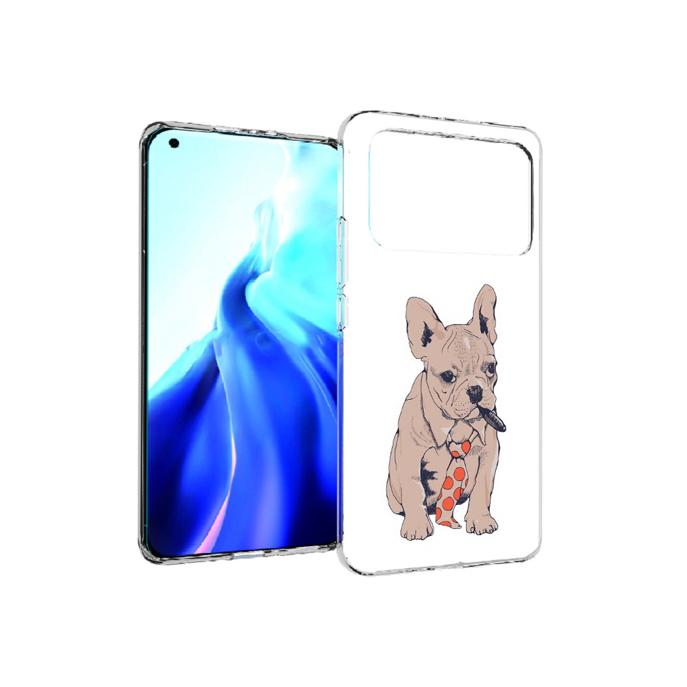 

Чехол MyPads Tocco для Xiaomi Mi 11 Ultra бульдог с сигарой (PT160500.261.250), Прозрачный, Tocco