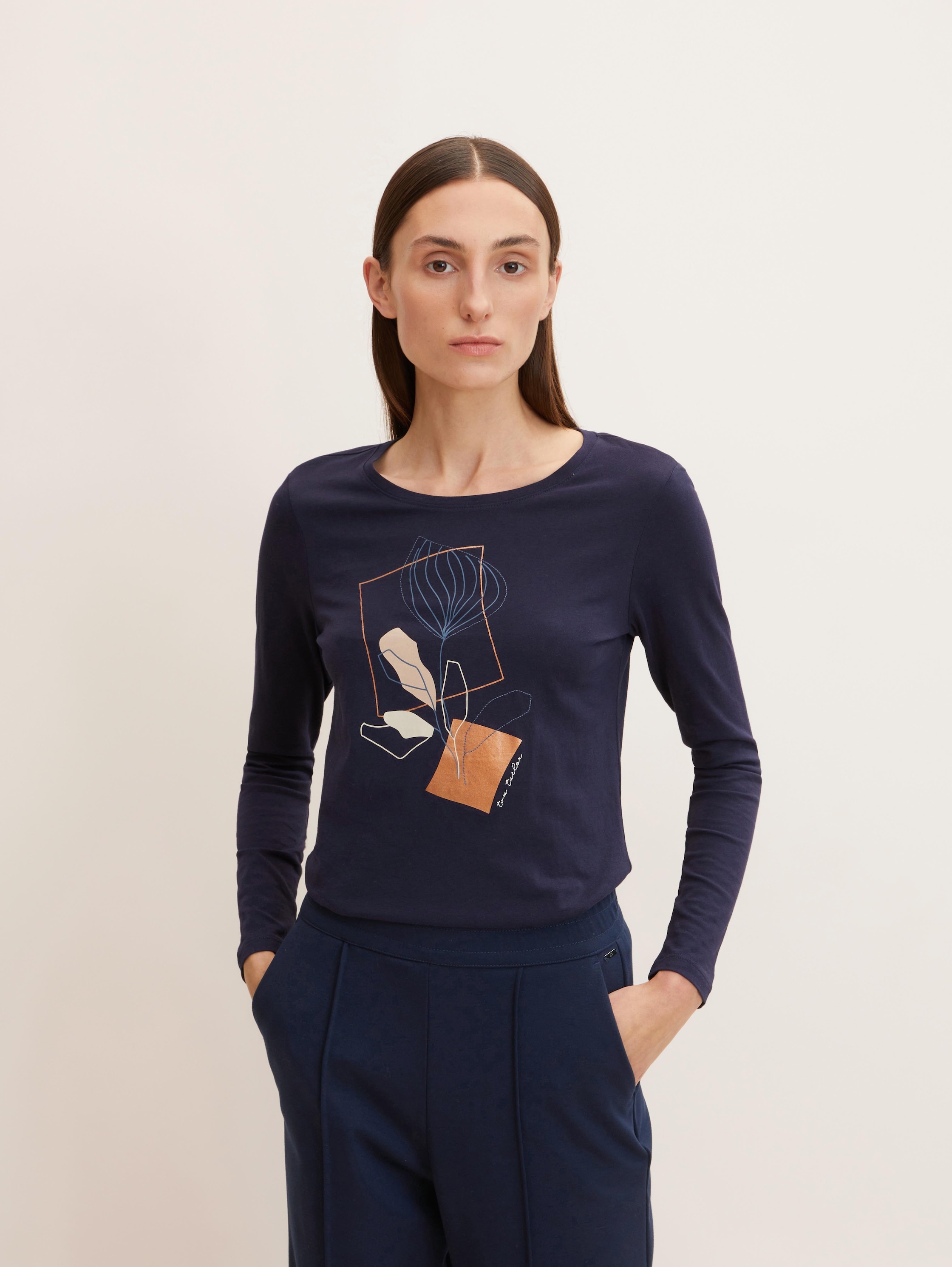 

Лонгслив женский TOM TAILOR 1033692 синий XL, 1033692