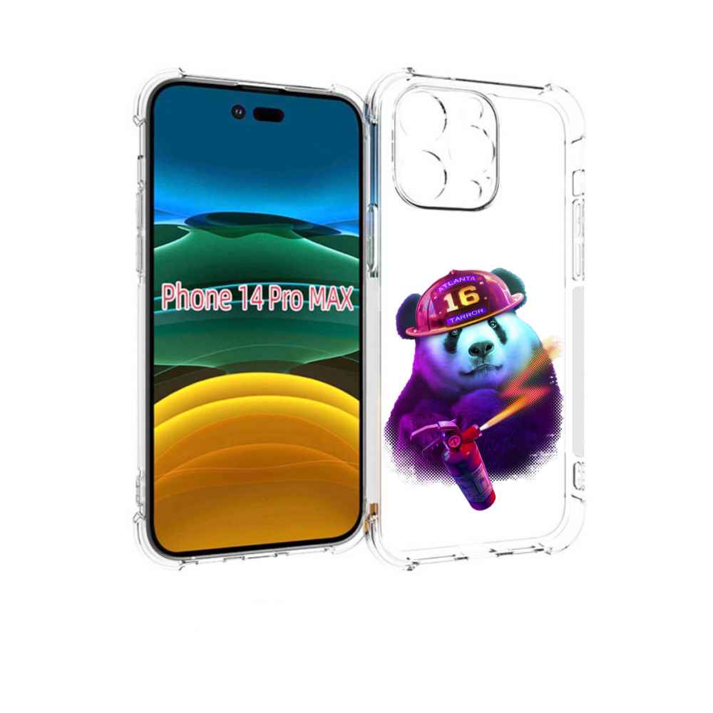 

Чехол MyPads Яркая панда детский для iPhone 14 Pro Max, Прозрачный, Tocco