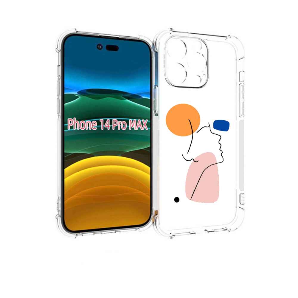 

Чехол MyPads абстракция девушки женский для iPhone 14 Pro Max, Прозрачный, Tocco