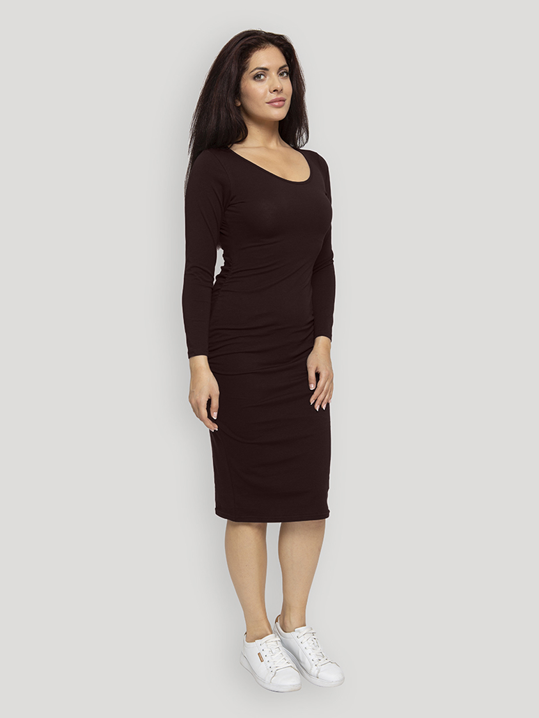 Платье для беременных женское Lunarable kelb005_ коричневое 2XL