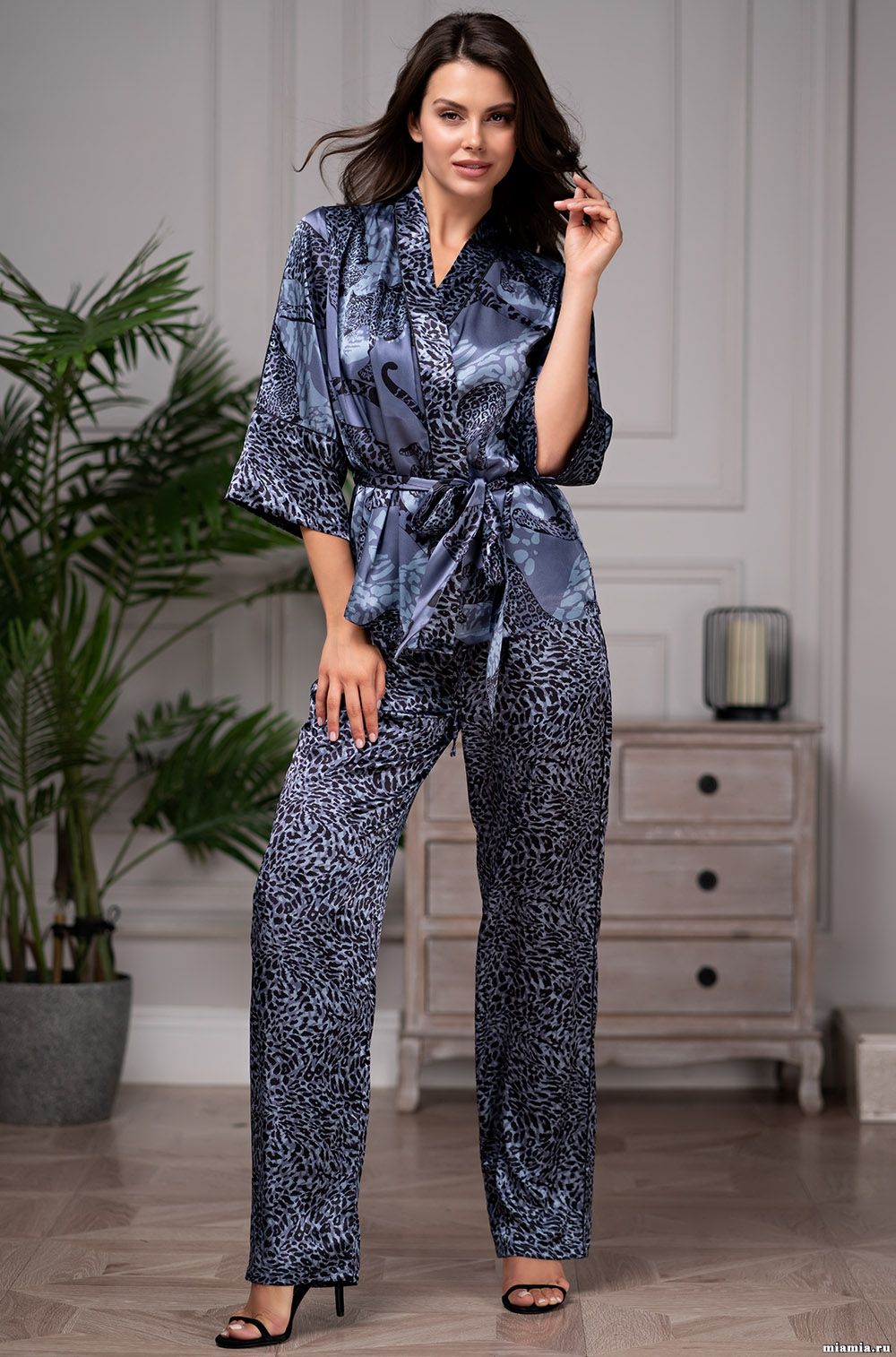 

Пижама женская Mia-Amore Amazonka 8666 синяя 3XL, Синий, Amazonka 8666