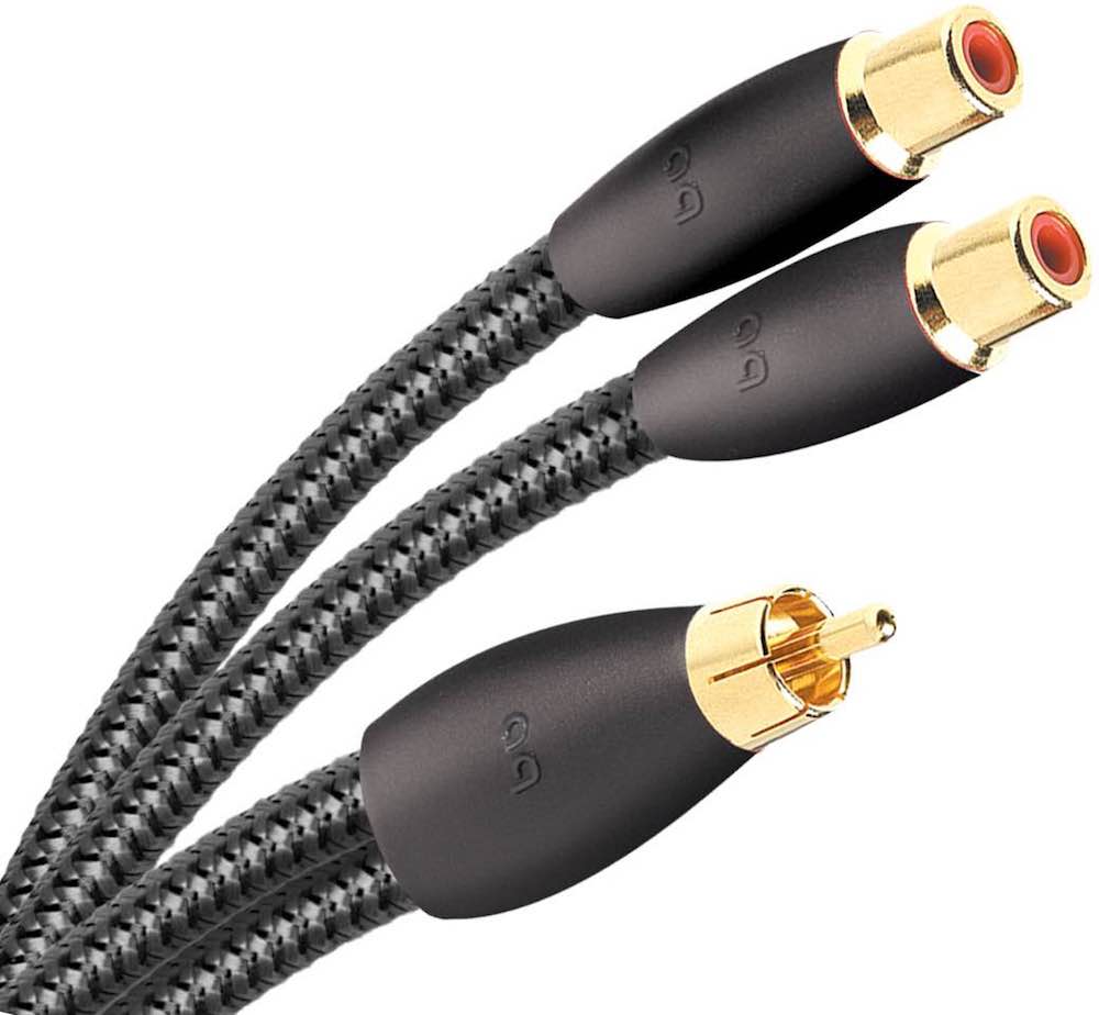 Переходник AudioQuest 2RCA - RCA M22F - FLX-X 83283 черный