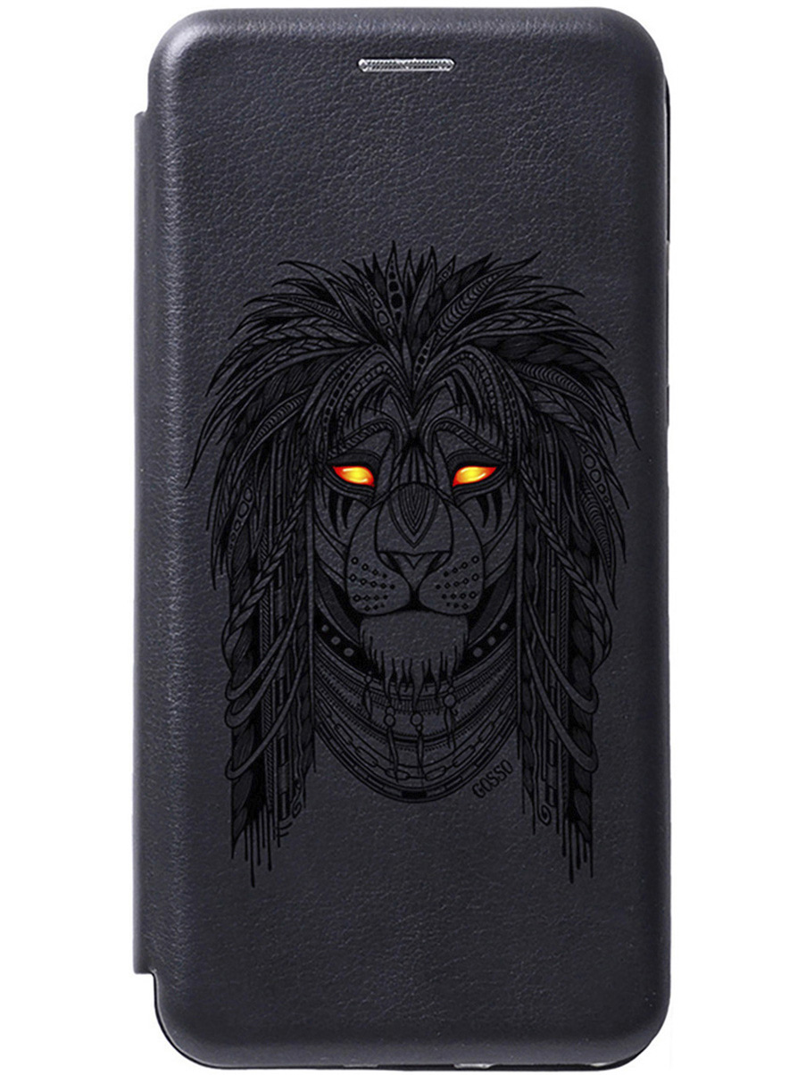 

Чехол-книжка на Xiaomi Redmi A3 с рисунком "Grand Leo" черный, Черный;желтый;серый, 20012120