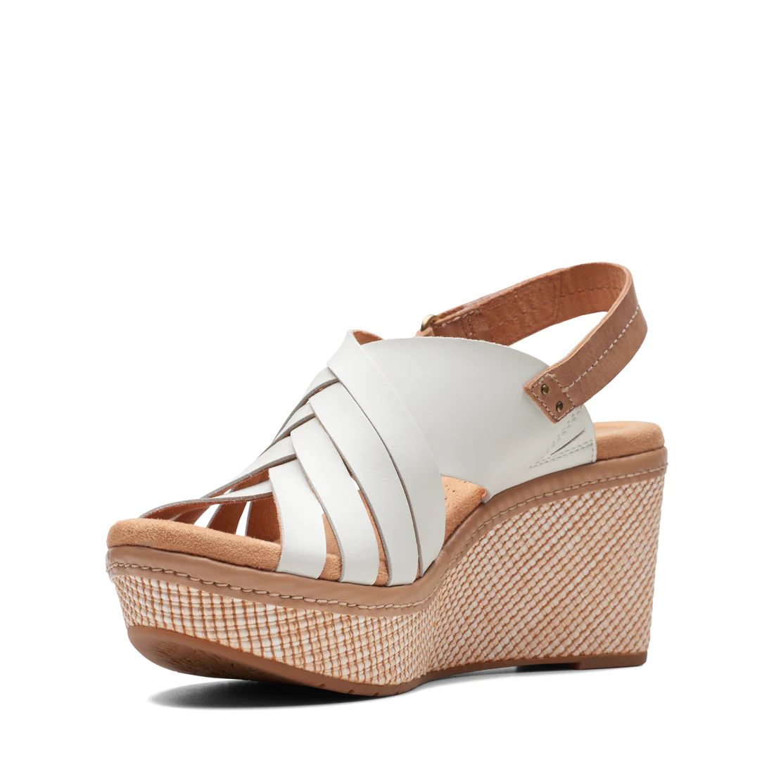 

Босоножки женский Clarks 26171534 белые 41.5 EU, Белый, 26171534