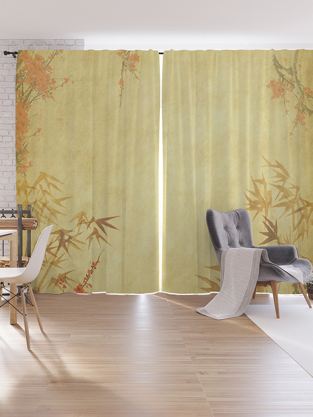 

Шторы под лён JoyArty "Лесная композиция", серия Oxford DeLux, 340х265 см, Лесная композиция