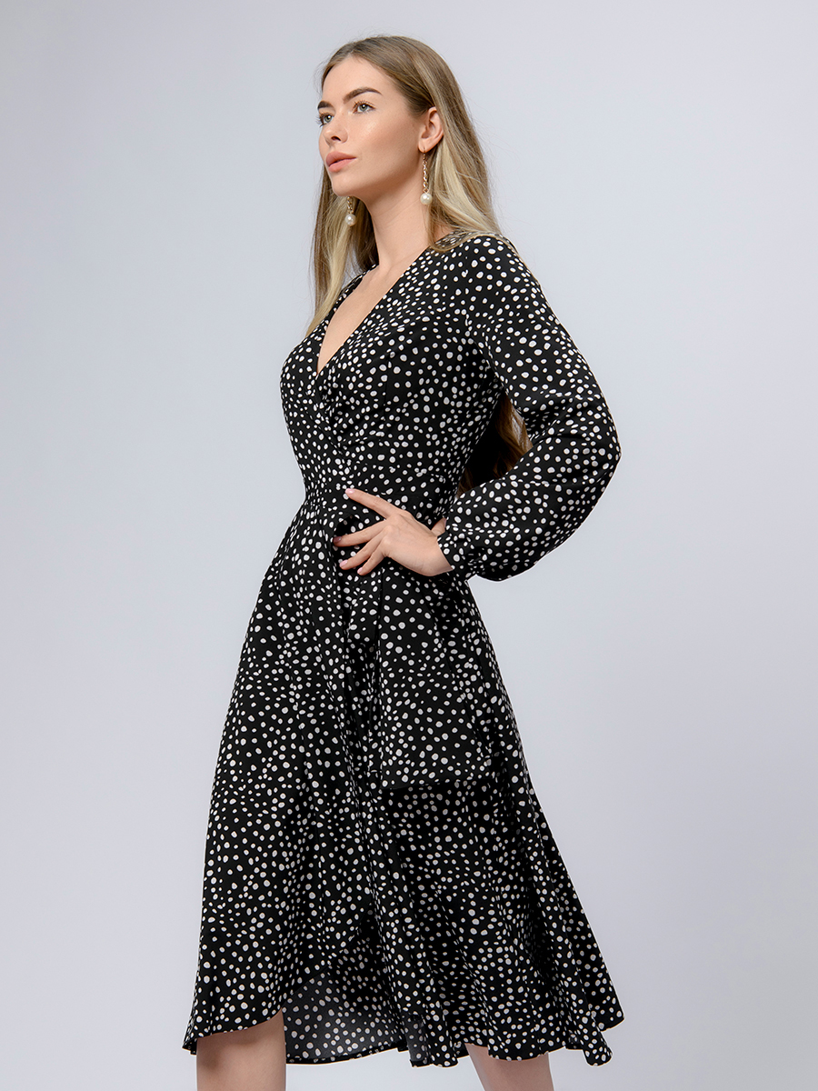

Платье женское 1001dress 0101481 черное 42, Черный, 0101481