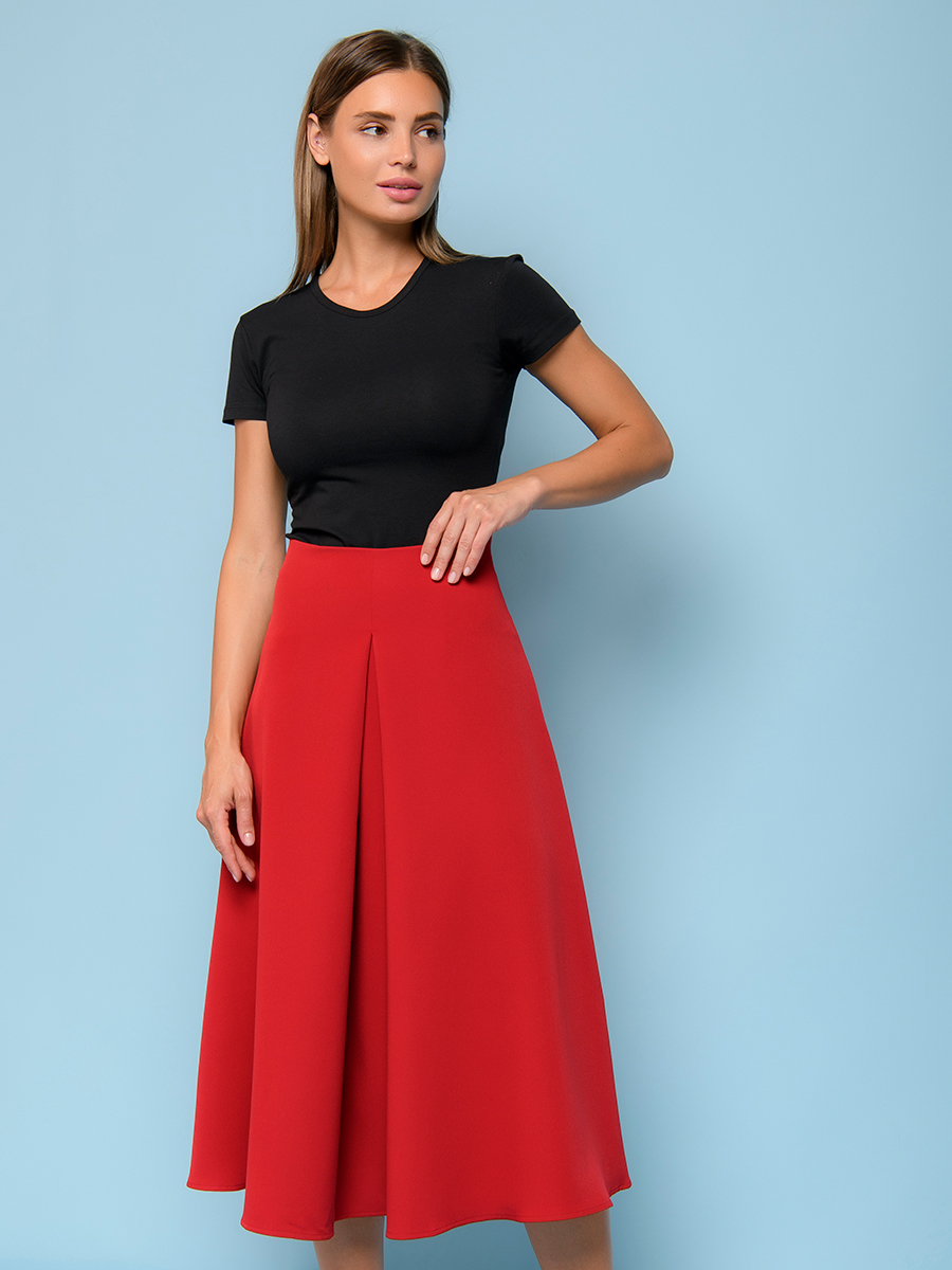 

Юбка женская 1001dress 101830 красная 44, Красный, 0101830