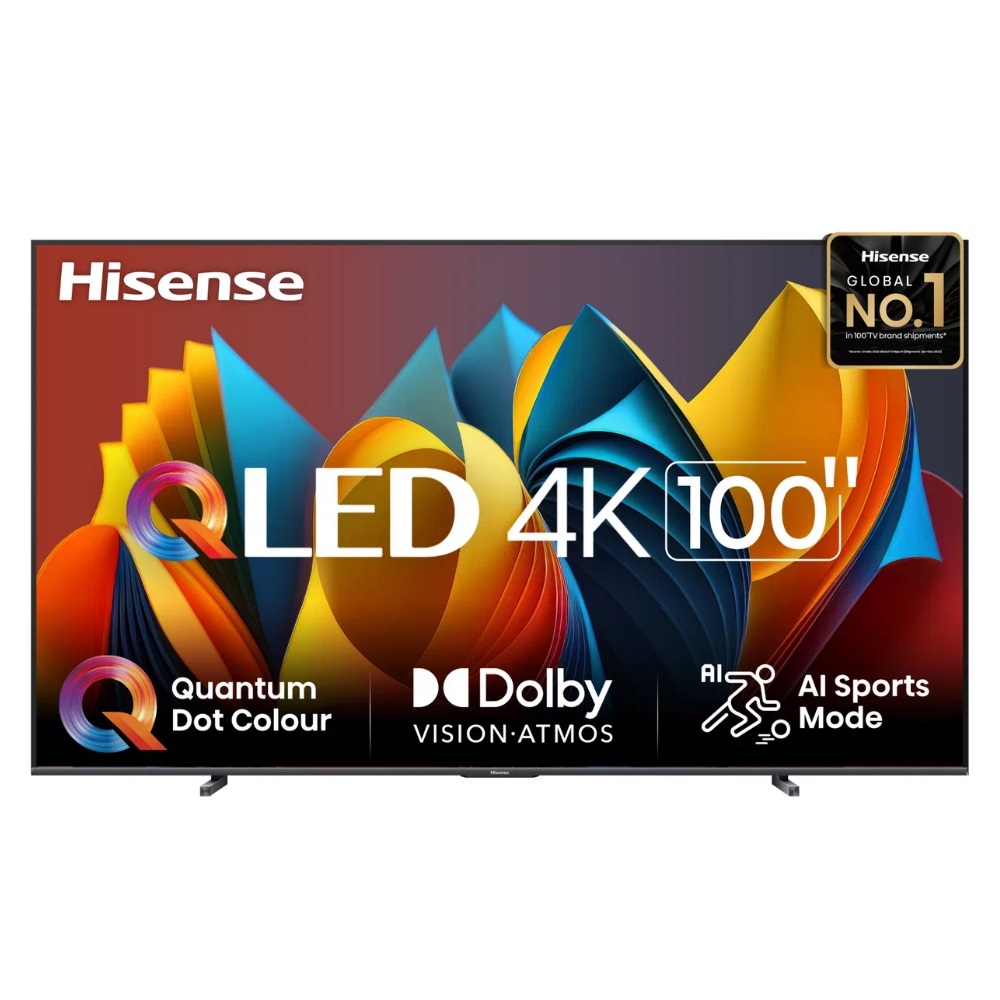 

Телевизор HISENSE 100E7NQ, 100"(254 см), UHD 4K, Серый;черный, 100E7NQ