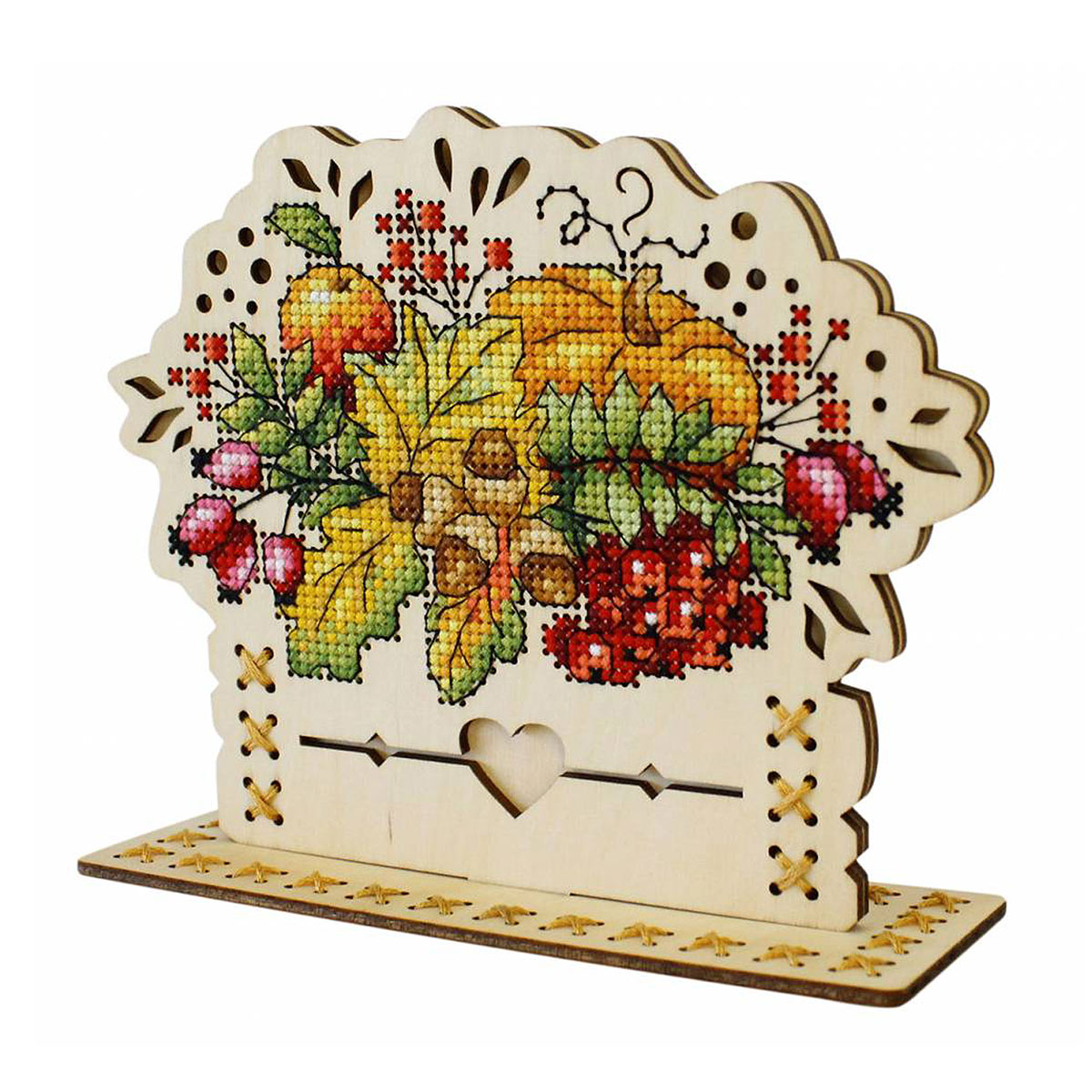 

Набор для вышивания на деревянной основе "Осенний Букет" 13*16см