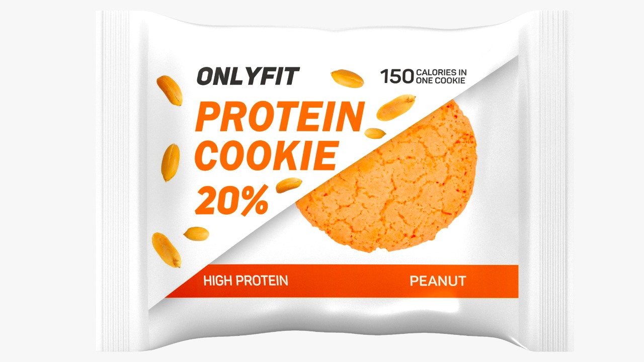 

Печенье Onlyfit протеиновое Арахис, 12 шт по 35 г, OnlyFit