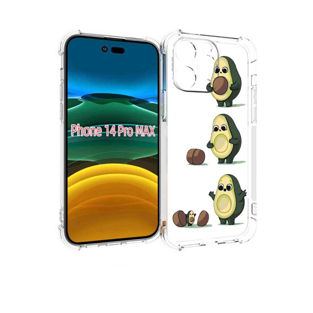 

Чехол MyPads авокадо-с-малышом для iPhone 14 Pro Max, Прозрачный, Tocco