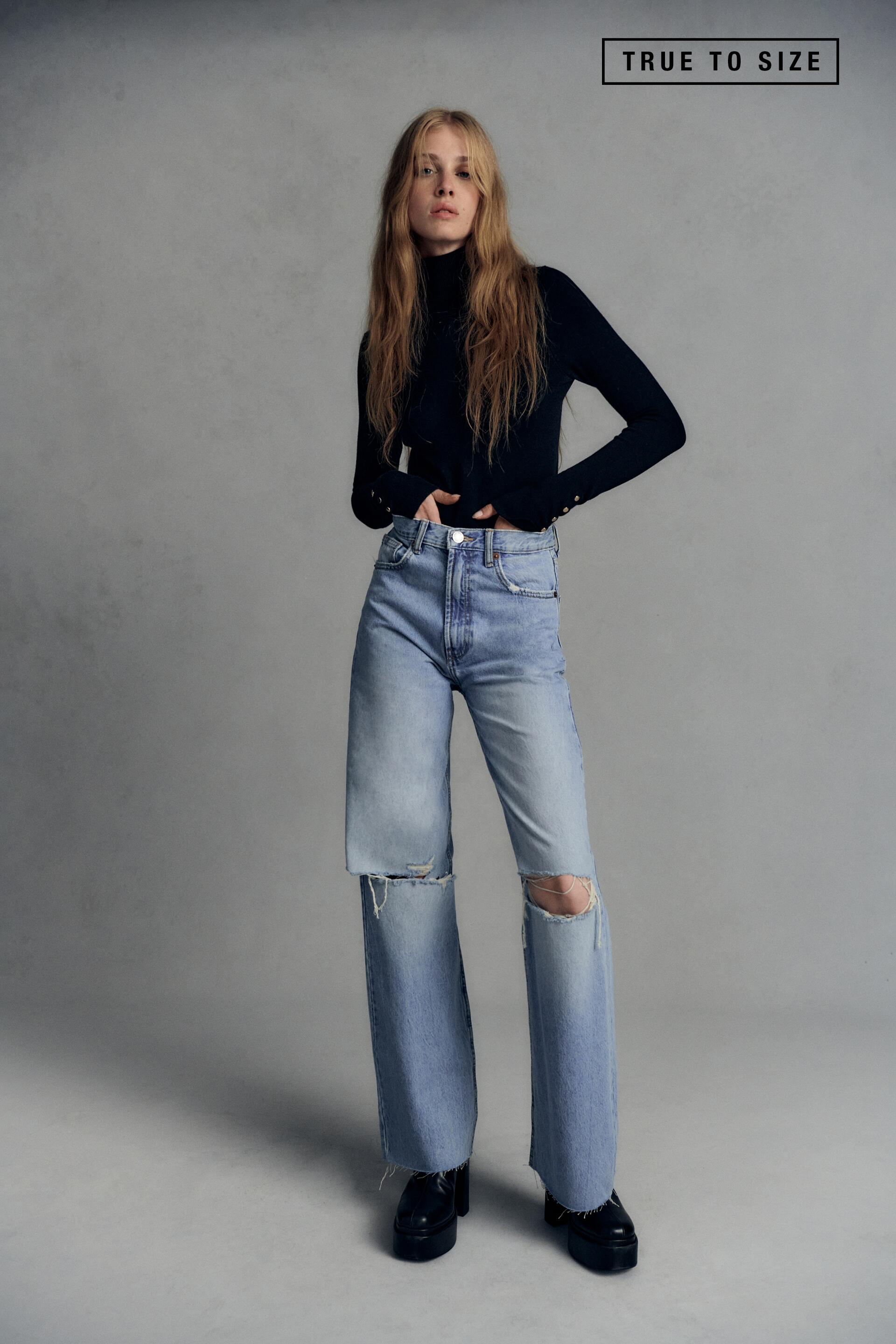 Джинсы женские ZARA 08197227 синие 36 EU (доставка из-за рубежа)
