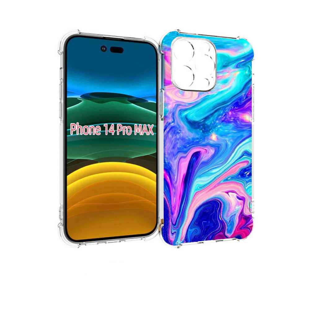 

Чехол MyPads акварельные-краски для iPhone 14 Pro Max, Прозрачный, Tocco
