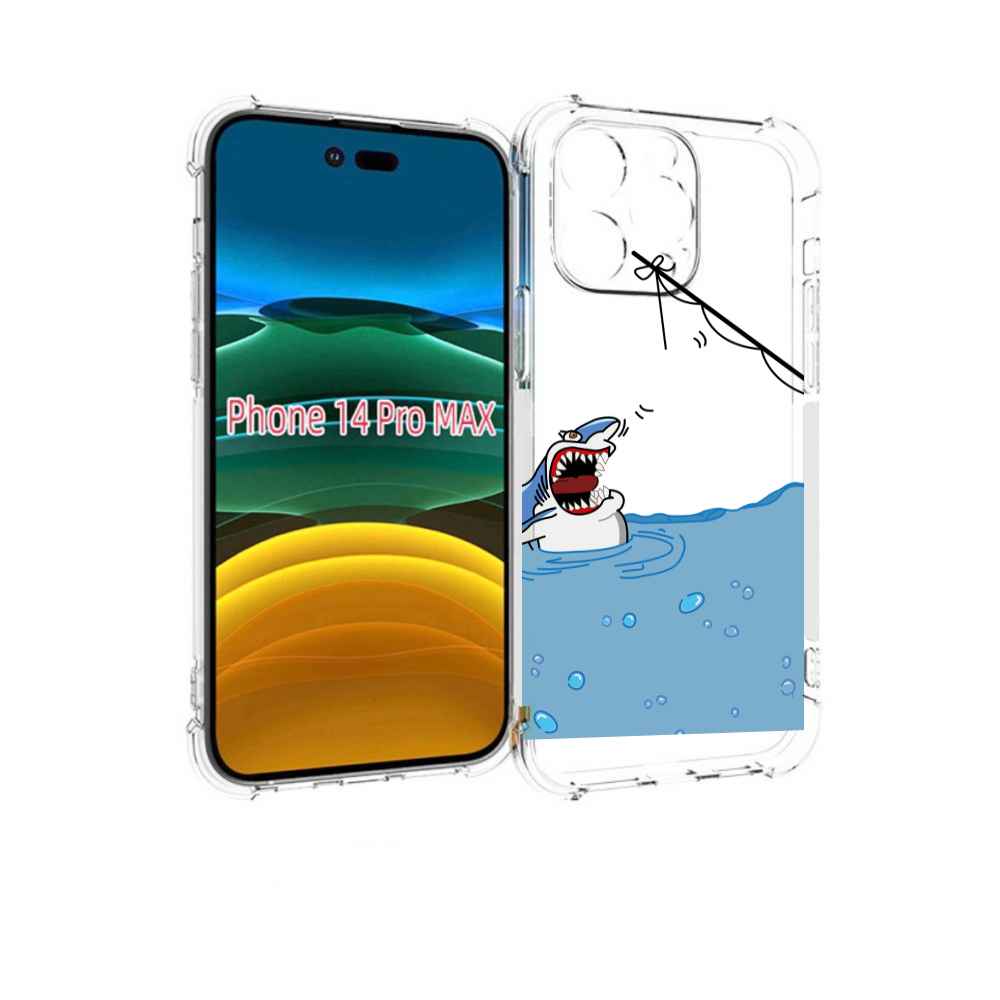 

Чехол MyPads акула-рисунок для iPhone 14 Pro Max, Прозрачный, Tocco