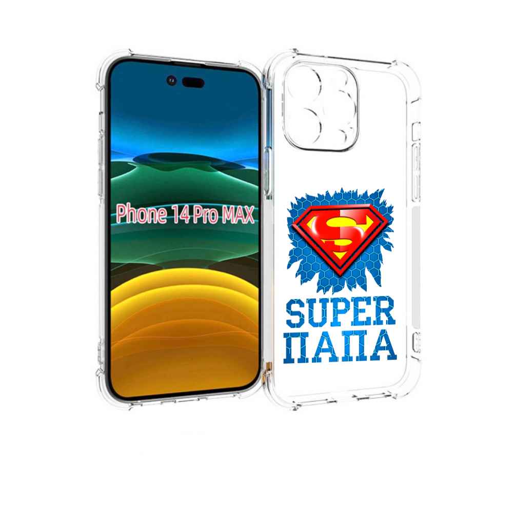 

Чехол MyPads Супер Папа для iPhone 14 Pro Max, Прозрачный, Tocco
