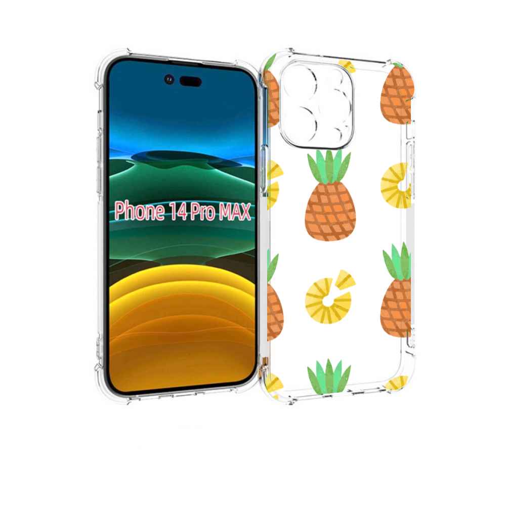

Чехол MyPads ананасики для iPhone 14 Pro Max, Прозрачный, Tocco
