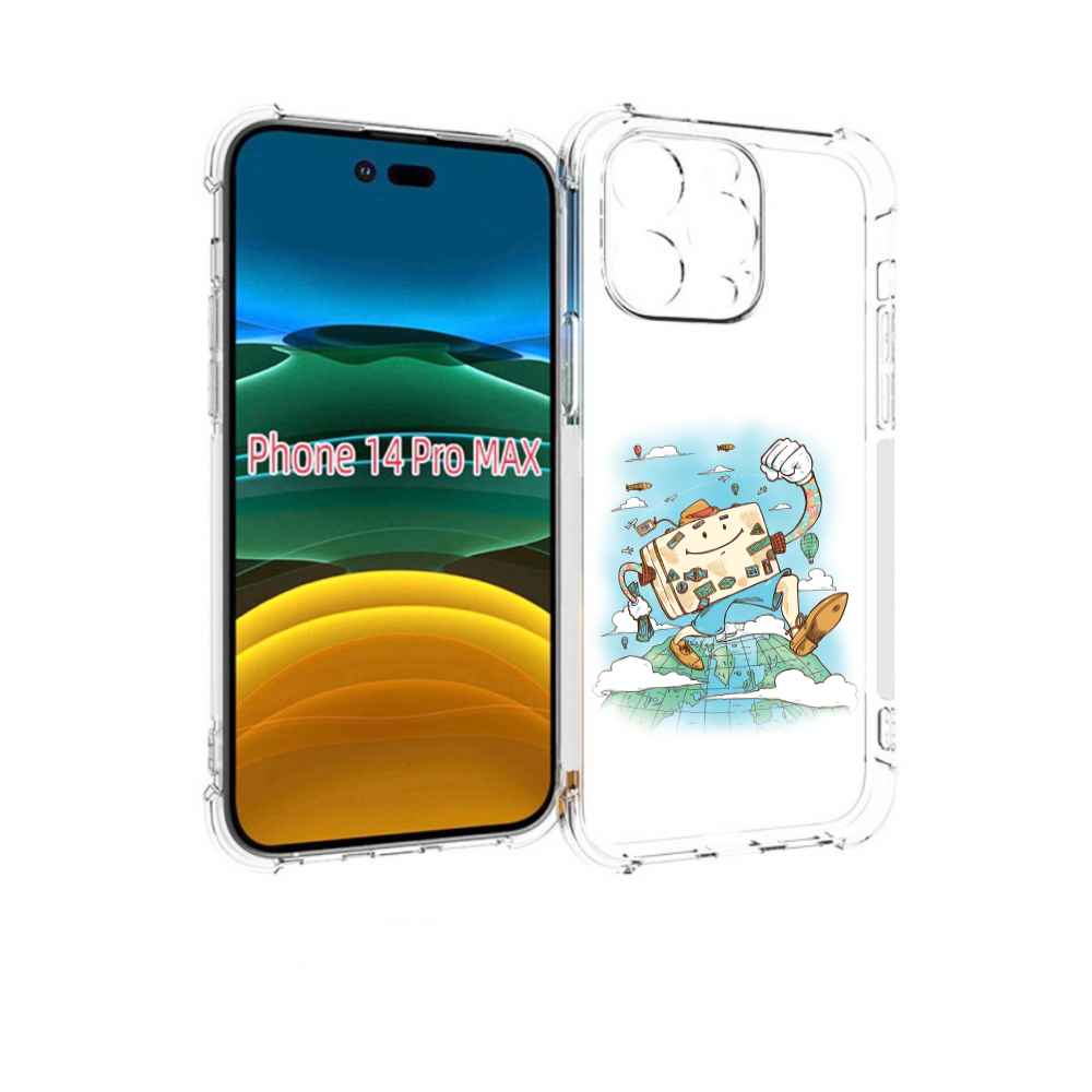 

Чехол MyPads Счастливый чемодан для iPhone 14 Pro Max, Прозрачный, Tocco