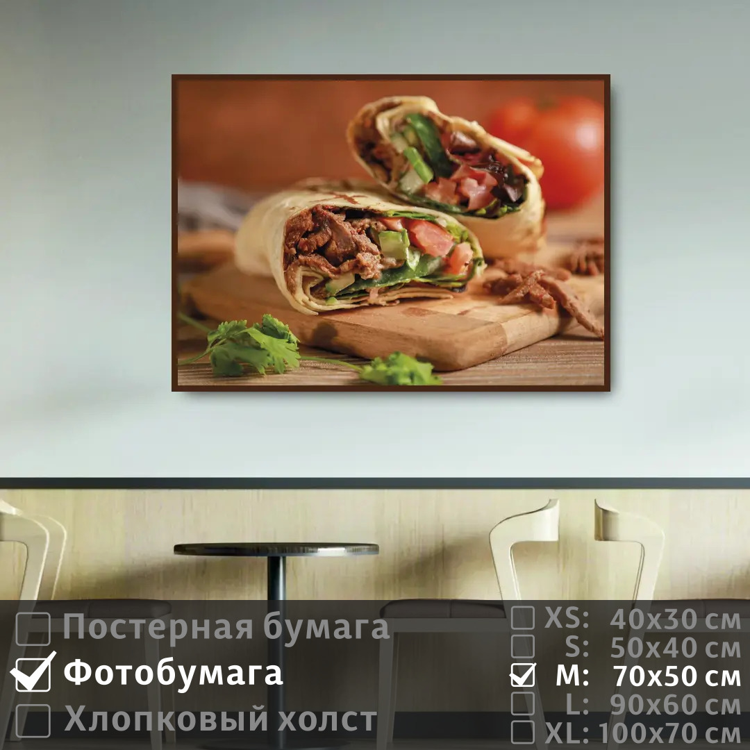 

Постер на фотобумаге ПолиЦентр Красочное блюдо из мяса 70х50 см, КрасочноеБлюдоИзМяса