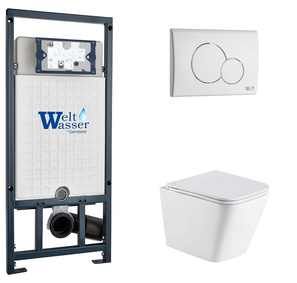 

Унитаз с инсталляцией WeltWasser MARBERG 507 + GELBACH 043 MT-WT + MAR 507 RD GL-WT