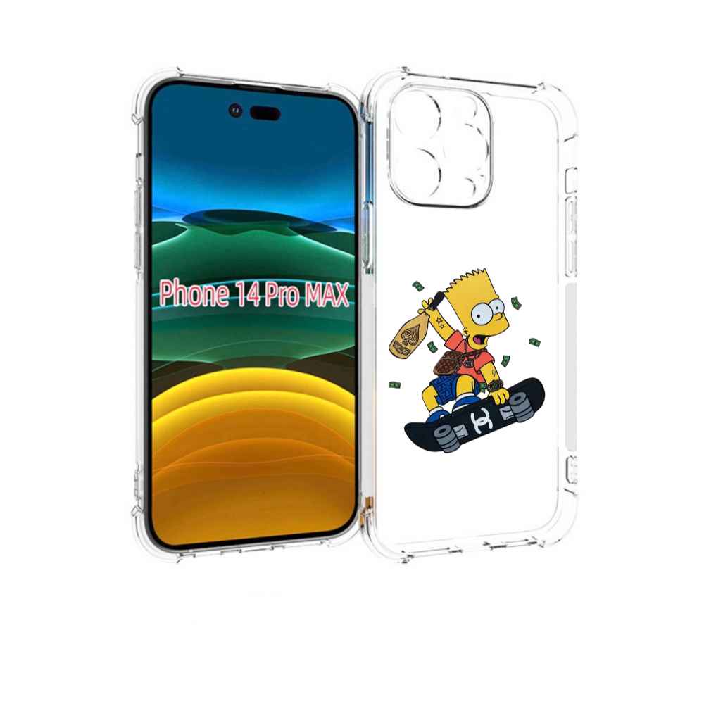 

Чехол MyPads барт-скейтер детский для iPhone 14 Pro Max, Прозрачный, Tocco