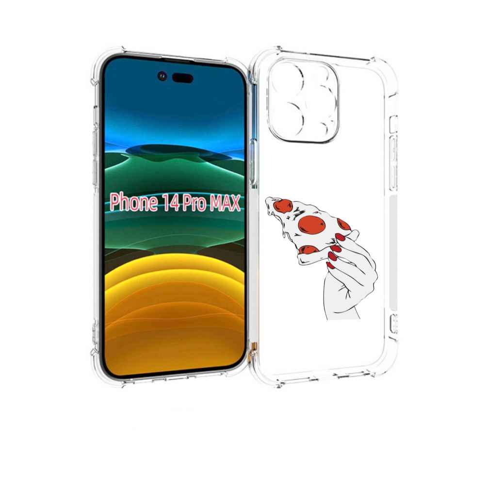 

Чехол MyPads белая-пицца для iPhone 14 Pro Max, Прозрачный, Tocco