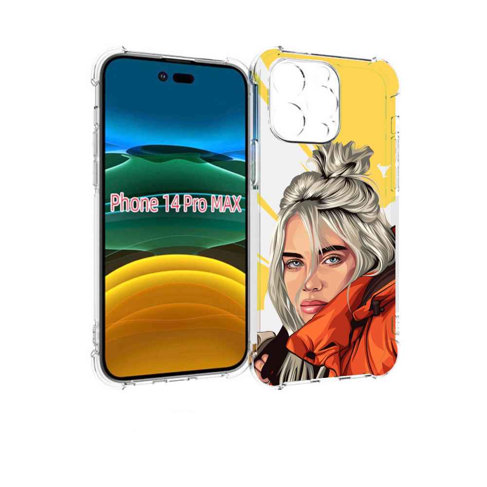 

Чехол MyPads билли-айлиш-в-куртке для iPhone 14 Pro Max, Прозрачный, Tocco