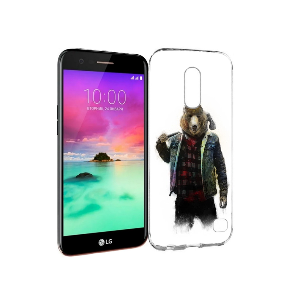 

Чехол MyPads Tocco для LG K10 (2017) медведь с топором (PT53386.73.469), Прозрачный, Tocco