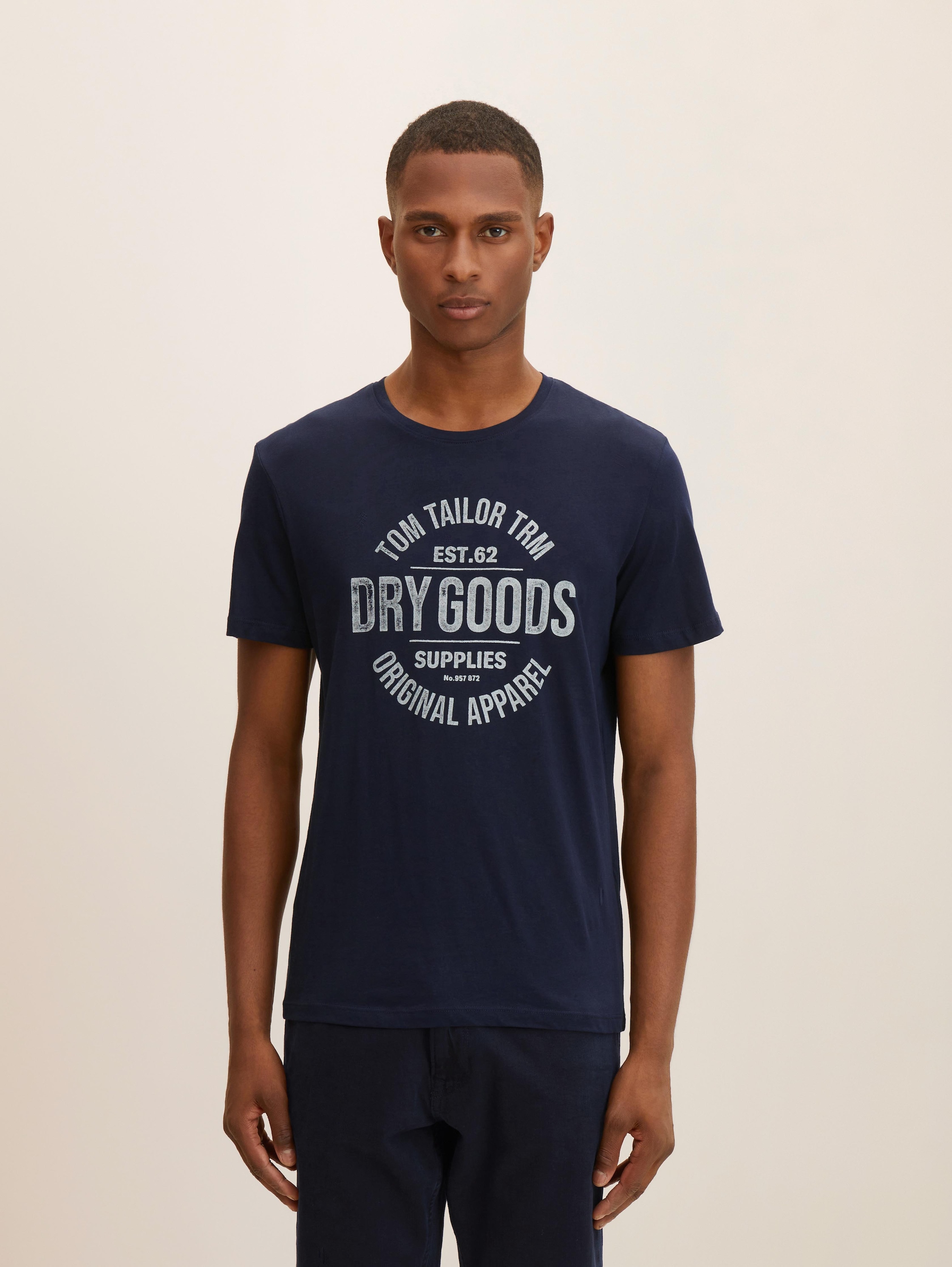 

Футболка мужская TOM TAILOR 1034536 синяя S, Синий, 1034536