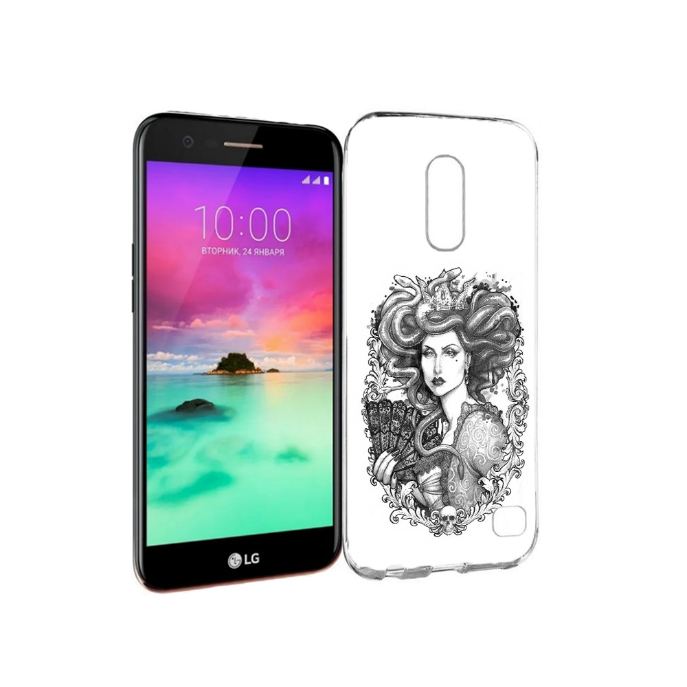 

Чехол MyPads Tocco для LG K10 (2017) медуза черно белый (PT53386.73.472), Прозрачный, Tocco
