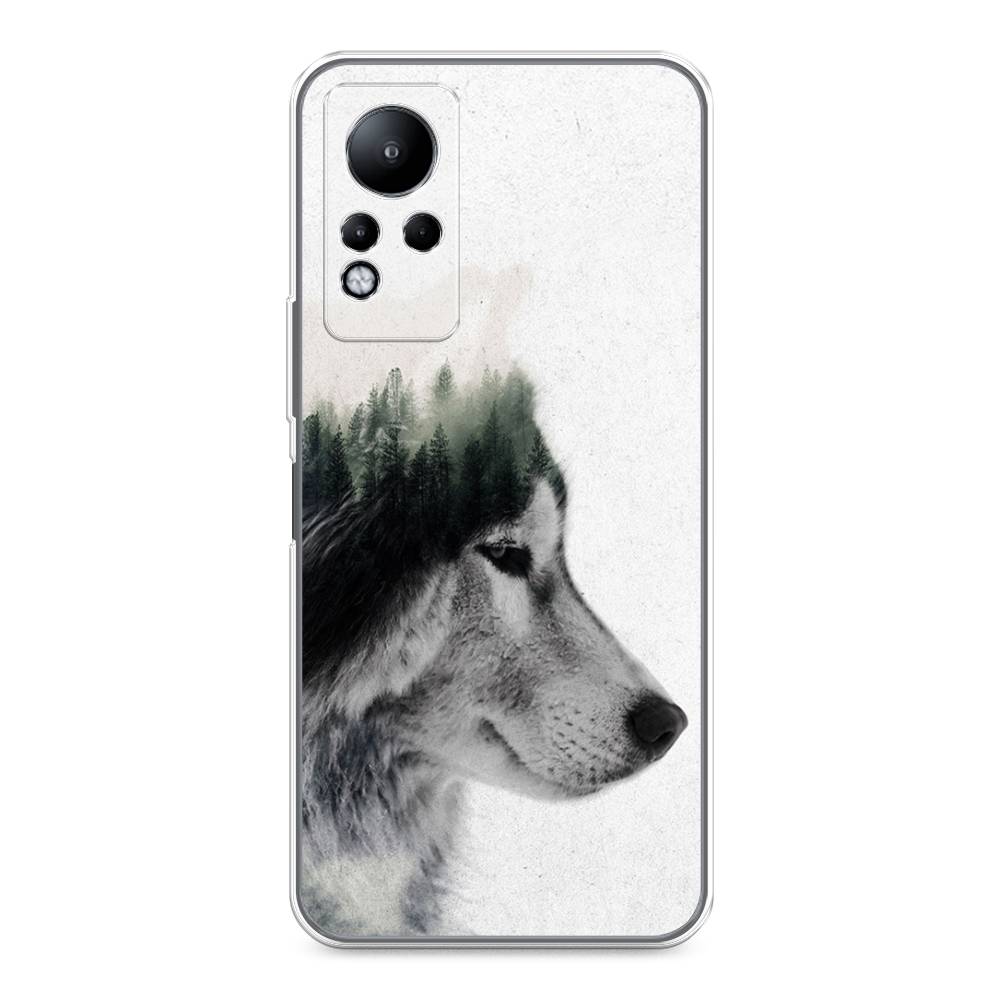 

Чехол для Infinix Note 11/12 G88 "Волк лес", Серый;белый, 3100450-1