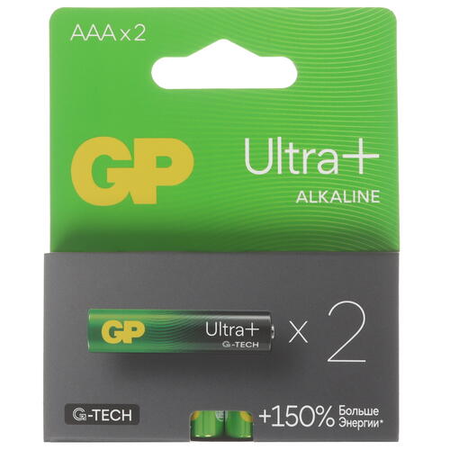 

Батарейка GP AAA (LR03) 2 шт. 24AUPA21-2CRSB2 20/160, Ultra+G-TECH
