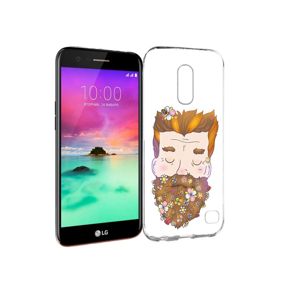

Чехол MyPads Tocco для LG K10 (2017) мужчина с цветами в бороде (PT53386.73.489), Прозрачный, Tocco