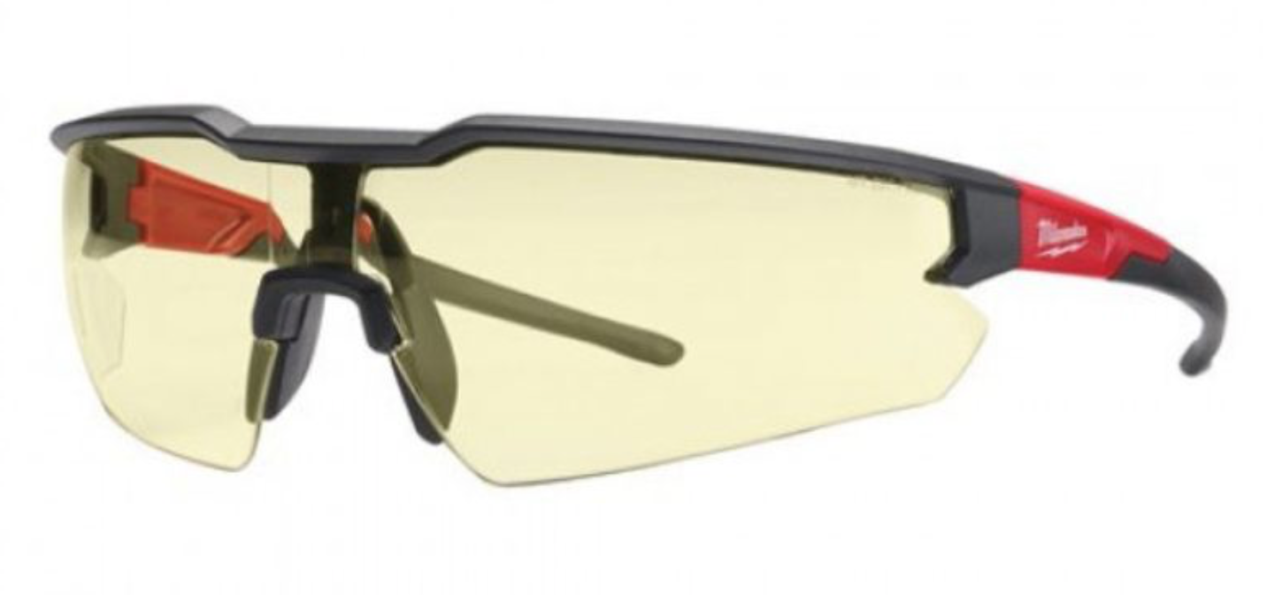 Очки защитные Milwaukee Enhanced с покрытием AS/AF, жёлтые очки защитные milwaukee enhanced с покрытием as af жёлтые