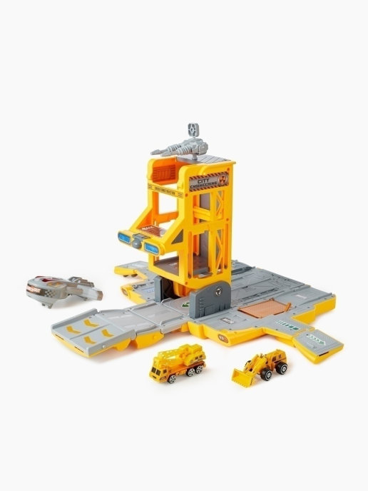 фото Игровой набор happy baby грузовик трансформер, паркинг, строи. тплощадка truck station